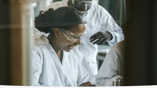 women in lab coat