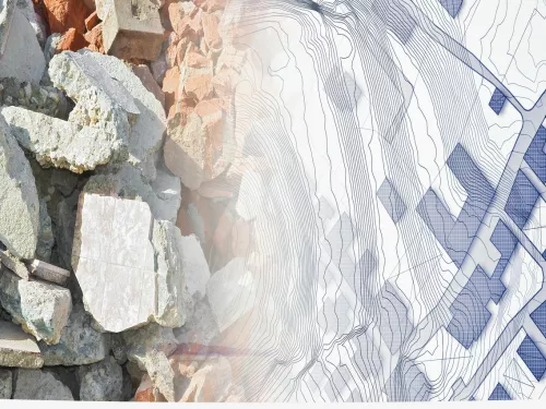 rubble and plans