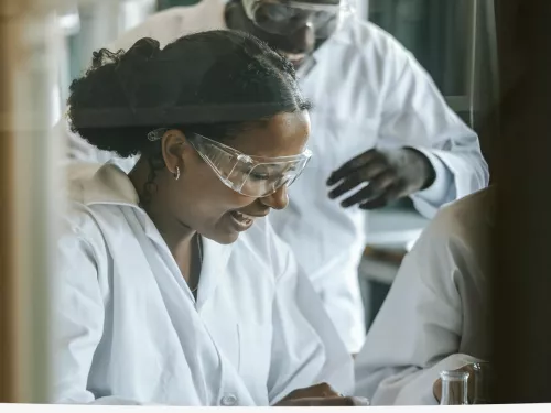 women in lab coat